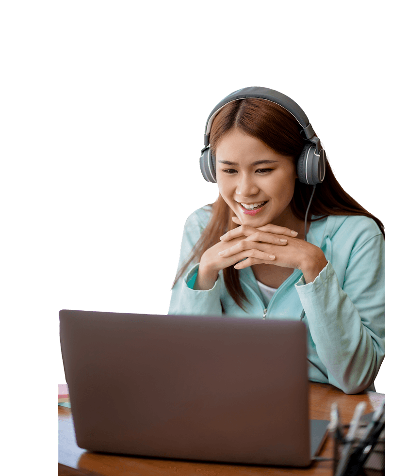Student learning online with Thompson International Virtual School